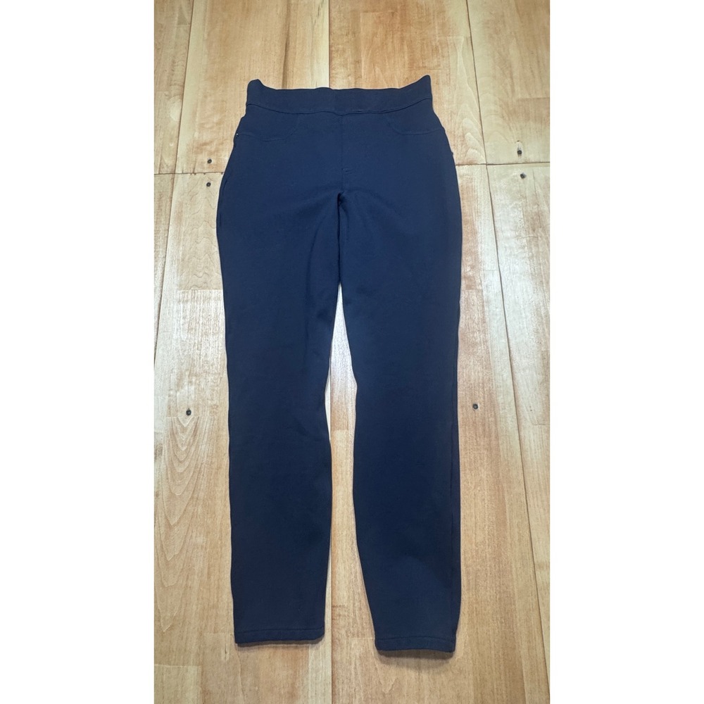 Spanx The‎ Perfect Pant Back Pocket Skinny Navy Blue Ponte High Rise  Size M